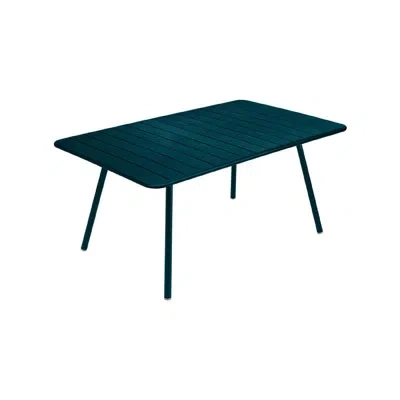 Fermob Luxembourg Aluminum Dining Table In Acapulco Blue