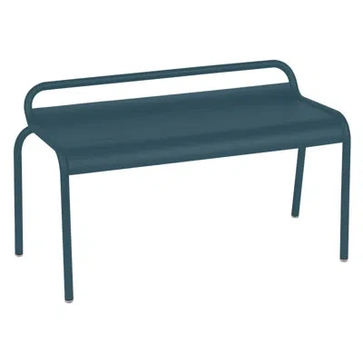 Fermob Luxembourg Aluminum Garden Bench In Acapulco Blue