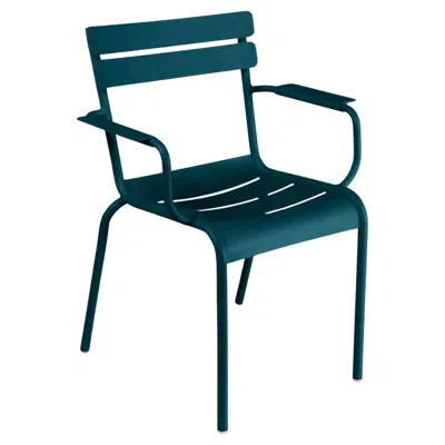 Pre-owned Fermob - Luxembourg Armchair (chair With Arms) - Acapulco Blue