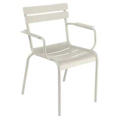Pre-owned Fermob - Luxembourg Armchair (chair With Arms) - Clay Grey In Gray