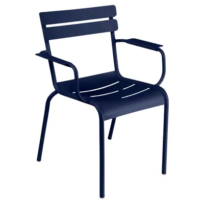 Pre-owned Fermob - Luxembourg Armchair (chair With Arms) - Deep Blue