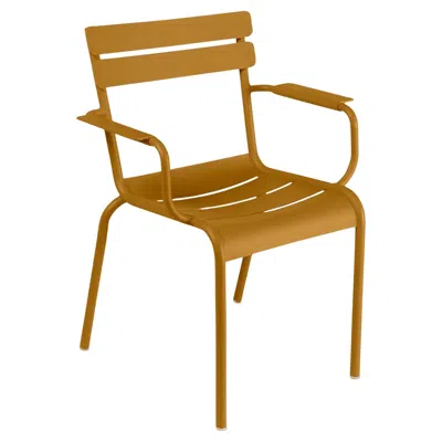 Pre-owned Fermob - Luxembourg Armchair (chair With Arms) - Gingerbread In Brown