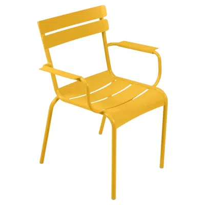Pre-owned Fermob - Luxembourg Armchair (chair With Arms) - Honey In Yellow