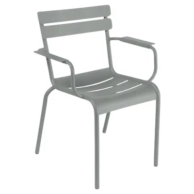 Pre-owned Fermob - Luxembourg Armchair (chair With Arms) - Lapilli Grey In Gray
