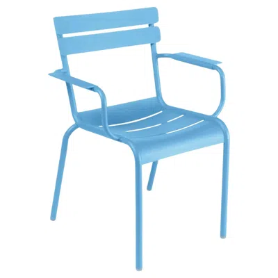 Pre-owned Fermob - Luxembourg Armchair (chair With Arms) - Maya Blue
