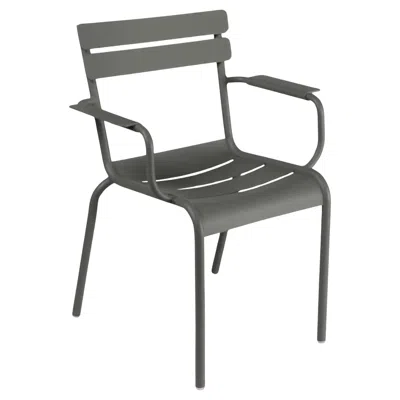 Pre-owned Fermob - Luxembourg Armchair (chair With Arms) - Rosemary In Gray