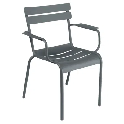 Pre-owned Fermob - Luxembourg Armchair (chair With Arms) - Storm Grey In Gray