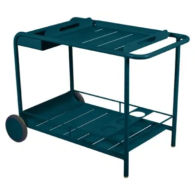 Fermob Luxembourg Bar Cart In Acapulco Blue