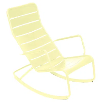 Pre-owned Fermob - Luxembourg Rocking Chair - Frosted Lemon In Yellow