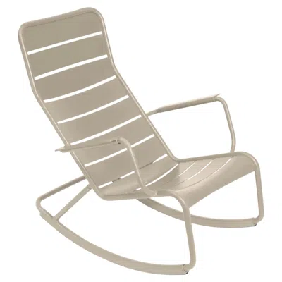 Pre-owned Fermob - Luxembourg Rocking Chair - Latte Beige In Brown