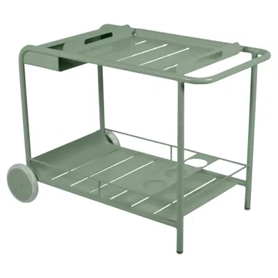 Pre-owned Fermob - Luxembourg Side Bar / Trolley Bar - Cactus In Gray