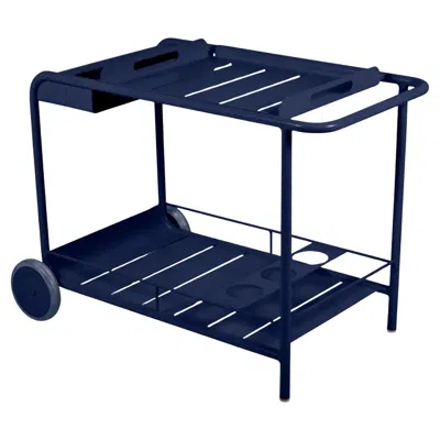 Pre-owned Fermob - Luxembourg Side Bar / Trolley Bar - Deep Blue