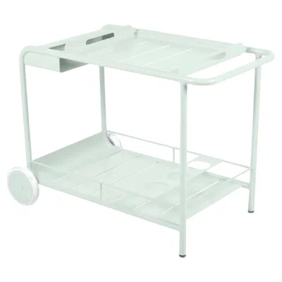 Pre-owned Fermob - Luxembourg Side Bar / Trolley Bar - Ice Mint In Gray