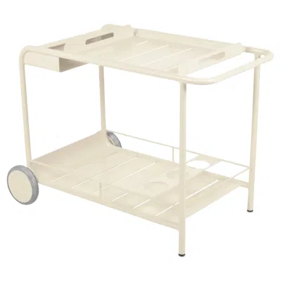 Pre-owned Fermob - Luxembourg Side Bar / Trolley Bar - Latte Beige In Brown