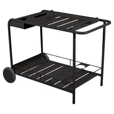 Pre-owned Fermob - Luxembourg Side Bar / Trolley Bar - Liquorice In Black
