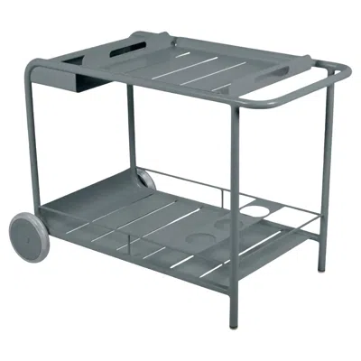 Pre-owned Fermob - Luxembourg Side Bar / Trolley Bar - Storm Grey In Gray