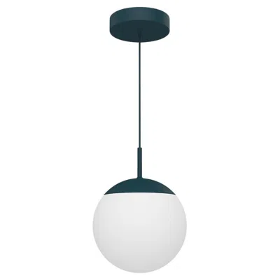 Pre-owned Fermob - Mooon! Pendant Light Ø25 Cm (9.8 In) - Acapulco Blue