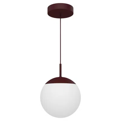 Pre-owned Fermob - Mooon! Pendant Light Ø25 Cm (9.8 In) - Black Cherry