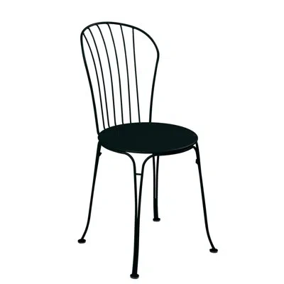 Fermob Opera+ Stacking Patio Dining In Liquorice