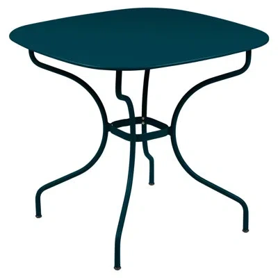 Fermob Opera+ Steel Dining Table In Acapulco Blue