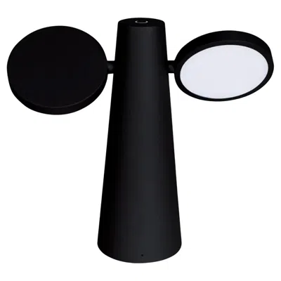 Pre-owned Fermob - Oto Table Lamp H.27 Cm (10.6 In) - Liquorice - Set Of 3 Lamps In Black