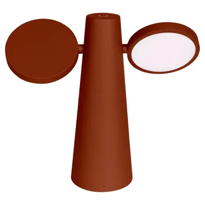 Pre-owned Fermob - Oto Table Lamp H.27 Cm (10.6 In) - Red Ochre - Set Of 3 Lamps