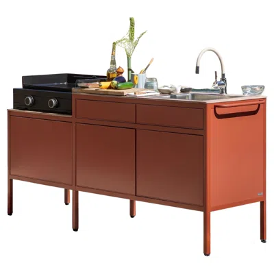 Pre-owned Fermob Outdoor Kitchen  Goosto Gourmet Design Studio  In Brown