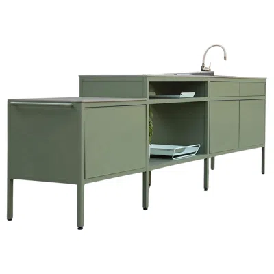 Pre-owned Fermob Outdoor Kitchen  Goosto Kitchen The Generous Design Studio  In Gray