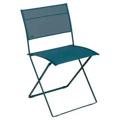 Pre-owned Fermob - Plein Air Folding Chair - Stereo Acapulco Blue - Set Of 2 Chairs