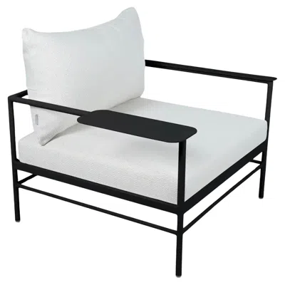 Pre-owned Fermob - Rivage Low Armchair - Anthracite - Pearl Cushions In Gray