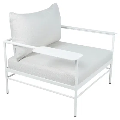 Pre-owned Fermob - Rivage Low Armchair - Cotton White - Pearl Cushions