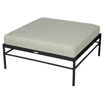 Pre-owned Fermob - Rivage Ottoman - Acapulco Blue - Pearl Cushions