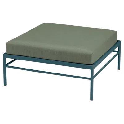Pre-owned Fermob - Rivage Ottoman - Cactus - Pearl Cushions In Gray