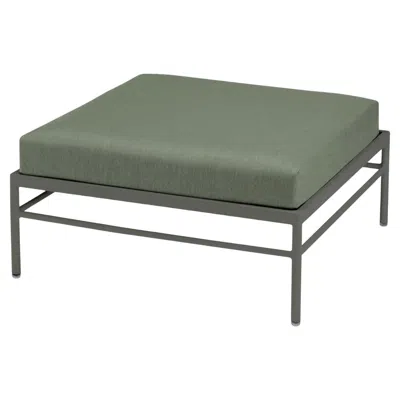 Pre-owned Fermob - Rivage Ottoman - Rosemary - Pearl Cushions In Gray