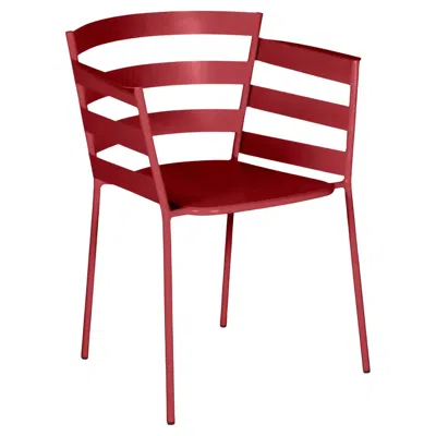Pre-owned Fermob - Rythmic Armchair (chair With Arms) - Chili In Red