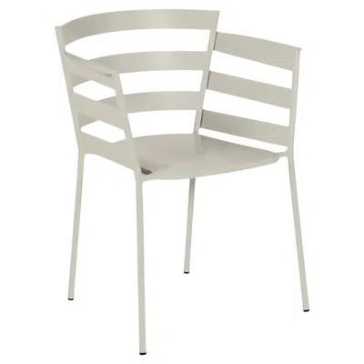 Pre-owned Fermob - Rythmic Armchair (chair With Arms) - Clay Grey In Gray