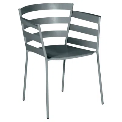 Pre-owned Fermob - Rythmic Armchair (chair With Arms) - Storm Grey In Gray