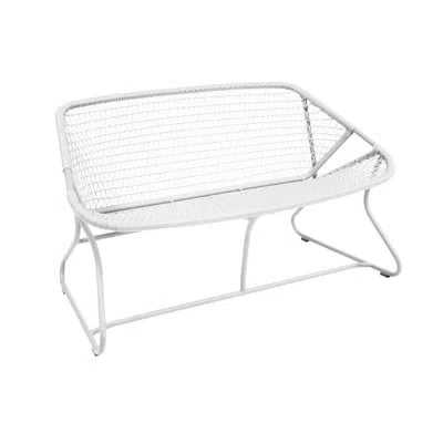 Fermob Sixties Aluminium Garden Bench In White