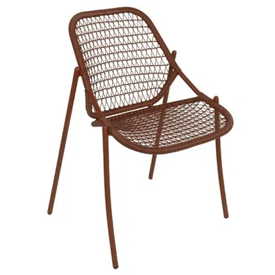 Fermob Sixties Stackable Chair - Set Of 2 In Red Ochre