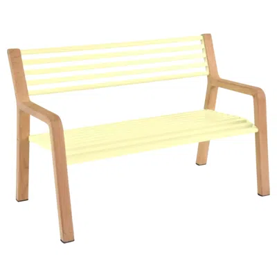 Pre-owned Fermob - Somerset Bench - Frosted Lemon In Brown
