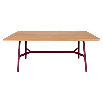 Pre-owned Fermob - So'o Oak Table 180x90 Cm W 70.9 × D 35.4 Inch - Black Cherry