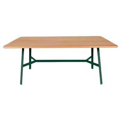 Pre-owned Fermob - So'o Oak Table 180x90 Cm W 70.9 × D 35.4 Inch - Cedar Green