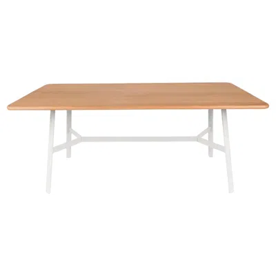 Pre-owned Fermob - So'o Oak Table 180x90 Cm W 70.9 × D 35.4 Inch - Cotton White
