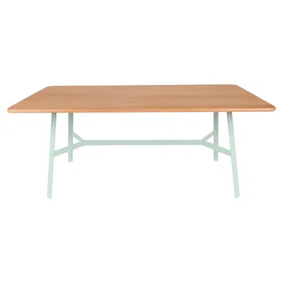 Pre-owned Fermob - So'o Oak Table 180x90 Cm W 70.9 × D 35.4 Inch - Ice Mint In Brown
