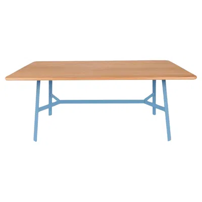 Pre-owned Fermob - So'o Oak Table 180x90 Cm W 70.9 × D 35.4 Inch - Maya Blue