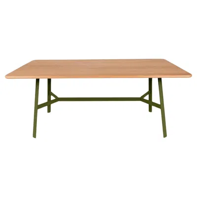 Pre-owned Fermob - So'o Oak Table 180x90 Cm W 70.9 × D 35.4 Inch - Pesto In Brown