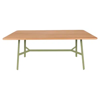 Pre-owned Fermob - So'o Oak Table 180x90 Cm W 70.9 × D 35.4 Inch - Willow Green