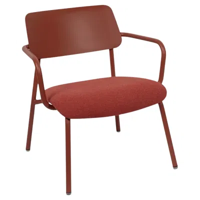 Pre-owned Fermob - Studie Fabric Lounge Armchair - Red Ochre - Sprinkled Ochre