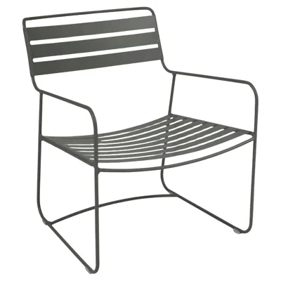 Pre-owned Fermob - Surprising Low Armchair - Rosemary In Gray