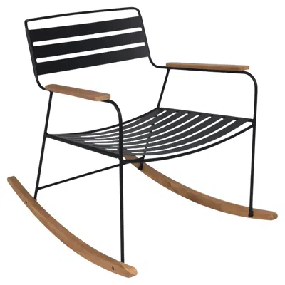 Pre-owned Fermob - Surprising Rocking Chair - Anthracite In Brown